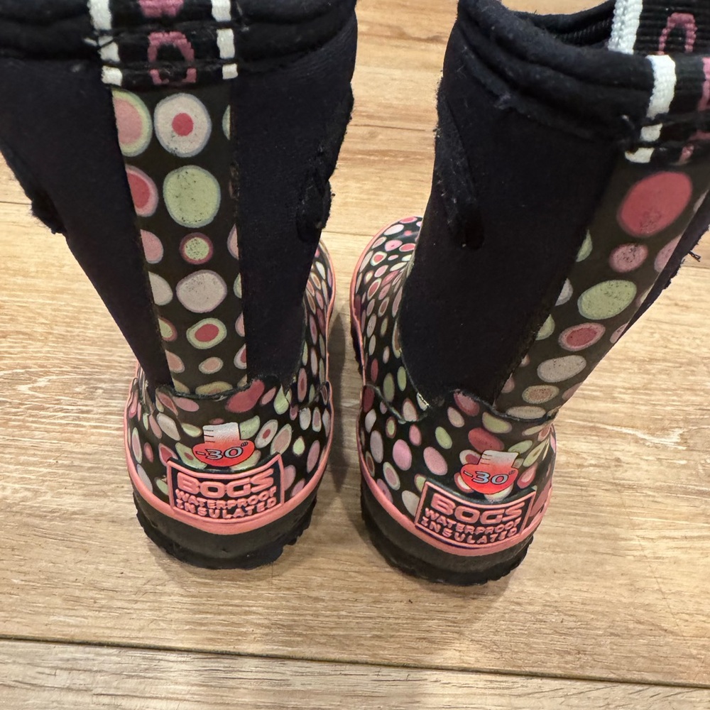 Bogs Kids' Multicolor Polka Dot Rain Boots - Picture 2 of 5